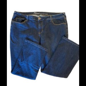 Natural Reflections Dark Blue Womens Denim Jeans Size  18WP Stretch Waist EUC